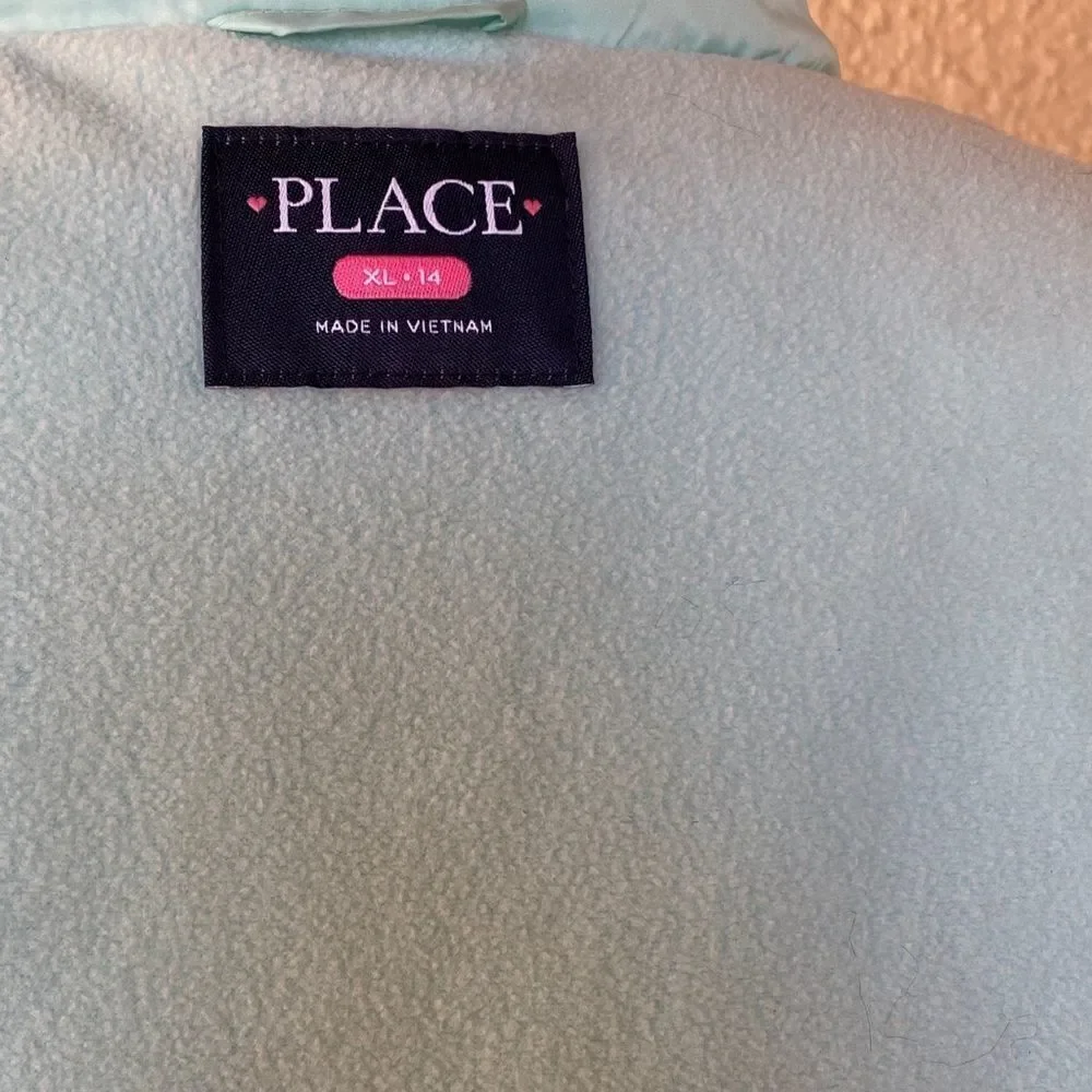 The Children's Place Unisex Outerwear‎ Puffer Vest Light Green Kids XL (14)